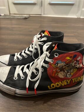 Converse Black & White Looney Tunes High Top Sneakers